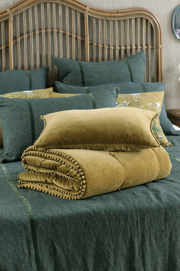 Bianca Lorenne - Mateo - Olive Comforter / Eurocase and Cushion